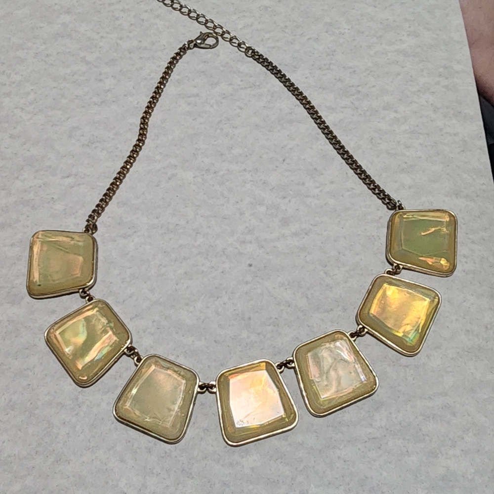 Elegant Gold and Creamy AB Necklace